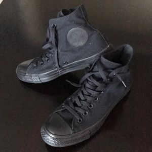 all black converse